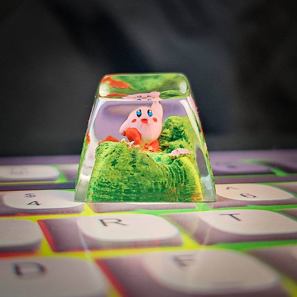 Kirby Keycap - handmade resin keycap