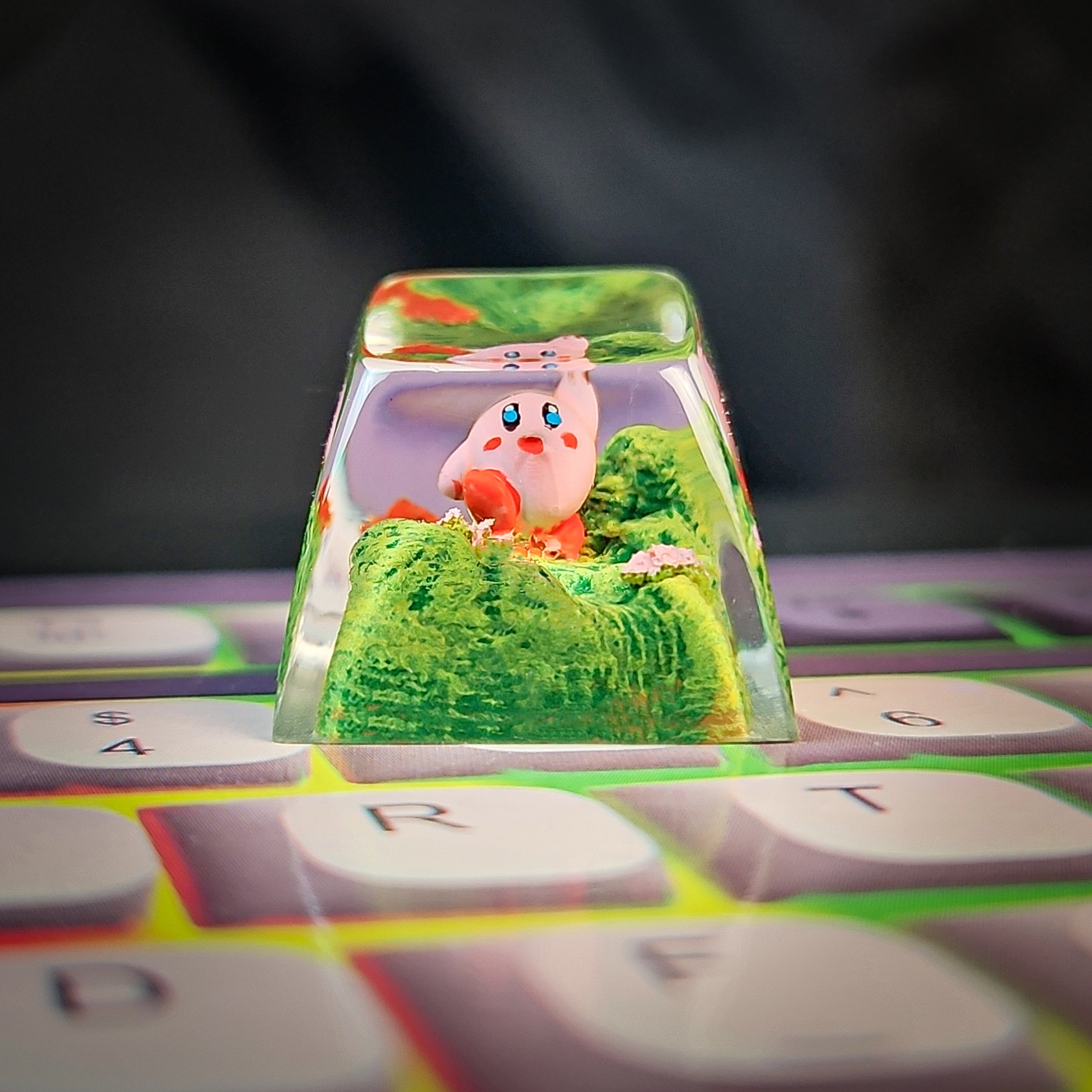 Kirby Keycap - handmade resin keycap