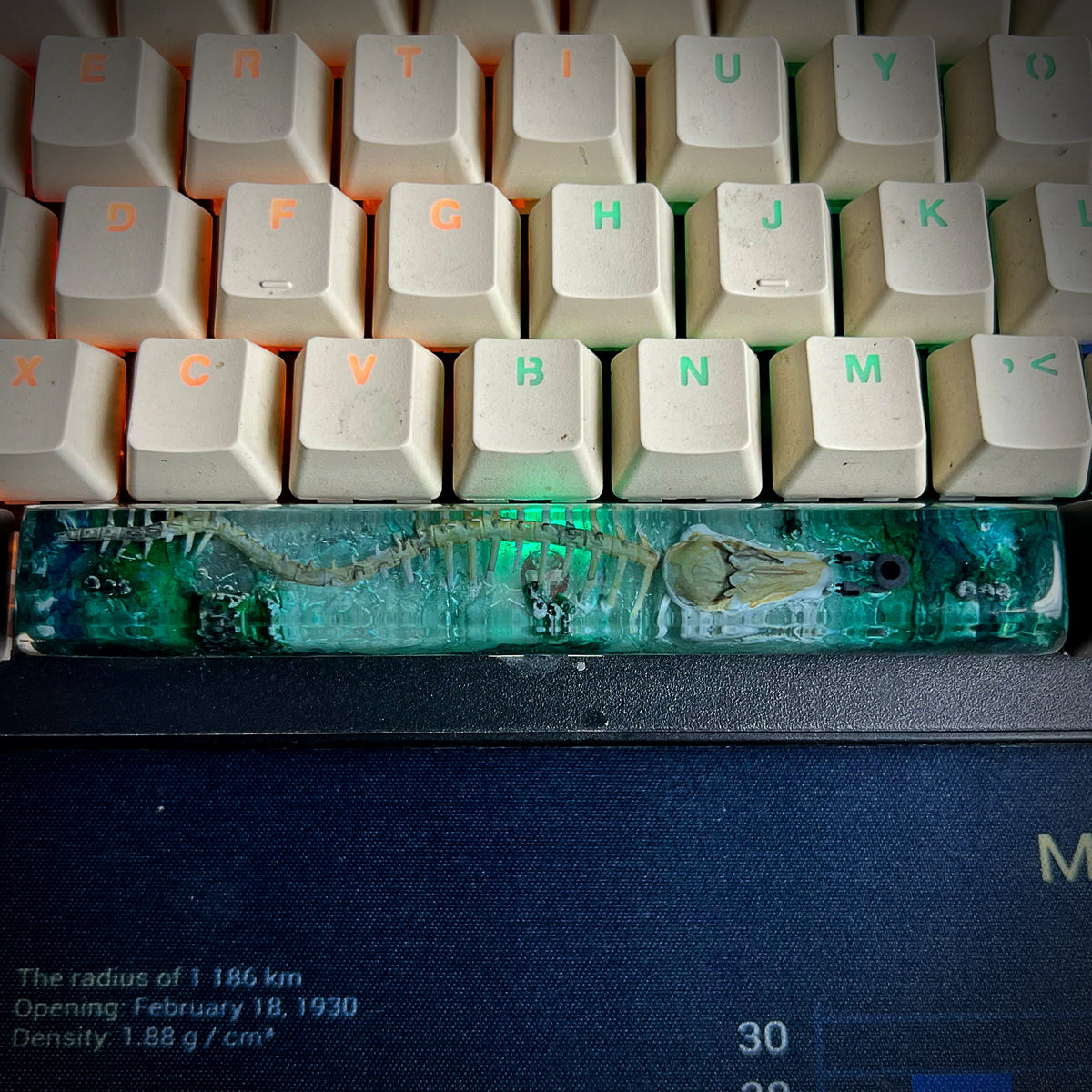 Leviathan Space Keycap - handmade resin spacebar keycap