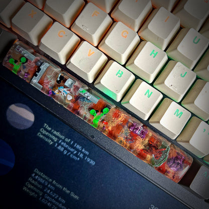 Rick and Morty Space Keycap - handmade resin spacebar