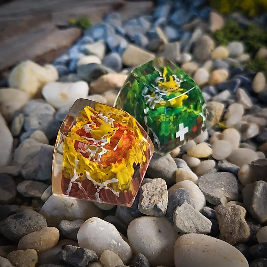 Pikachu Resin Keycap - handmade 1u keycap