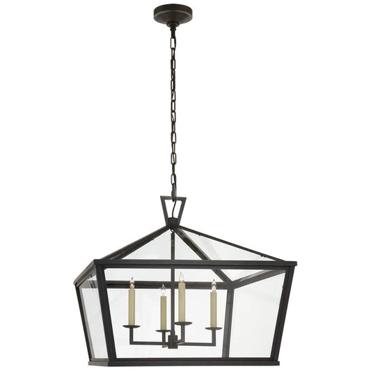 Grosvenor Medium Wide Hanging Lantern Pendant Outdoor