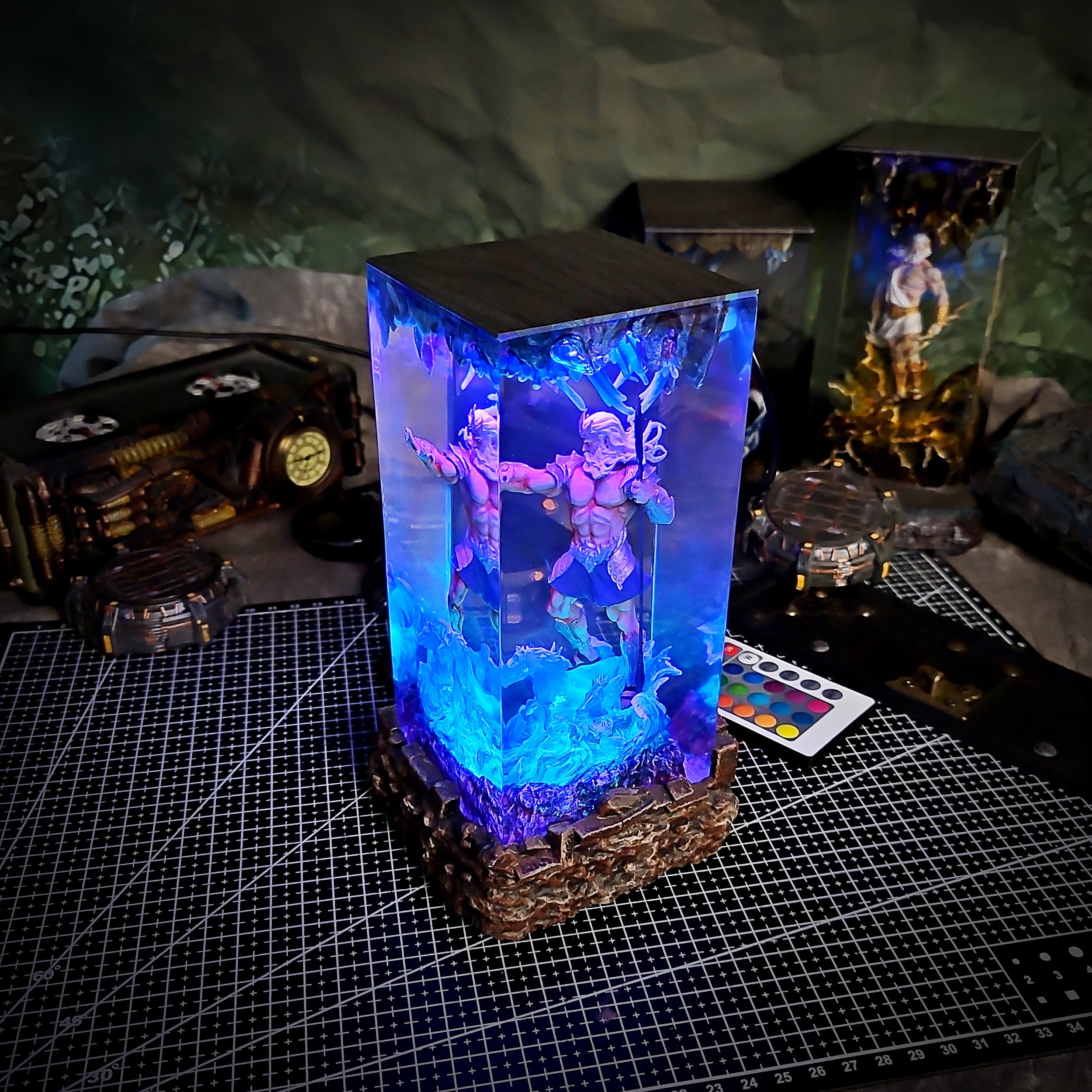 Athens Poseidon Resin Lamp