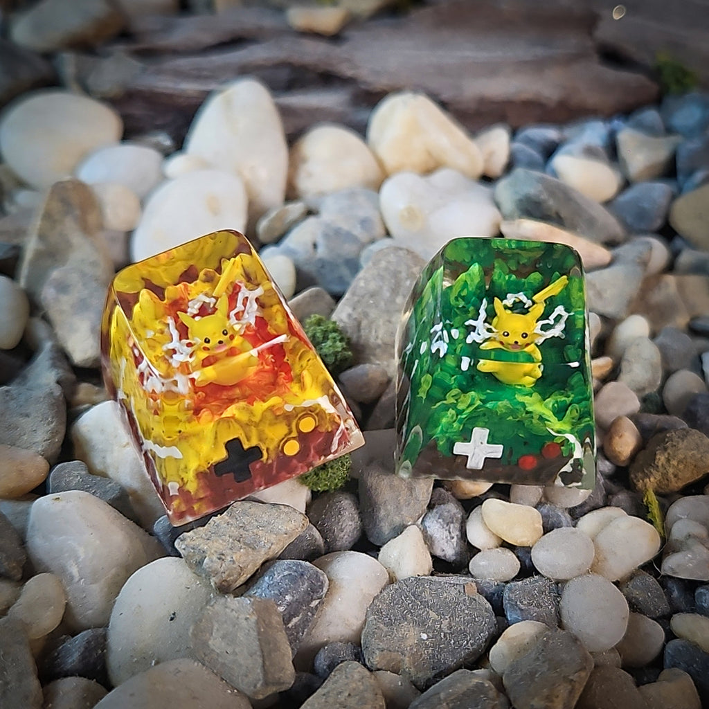 Pikachu Resin Keycap - handmade 1u keycap
