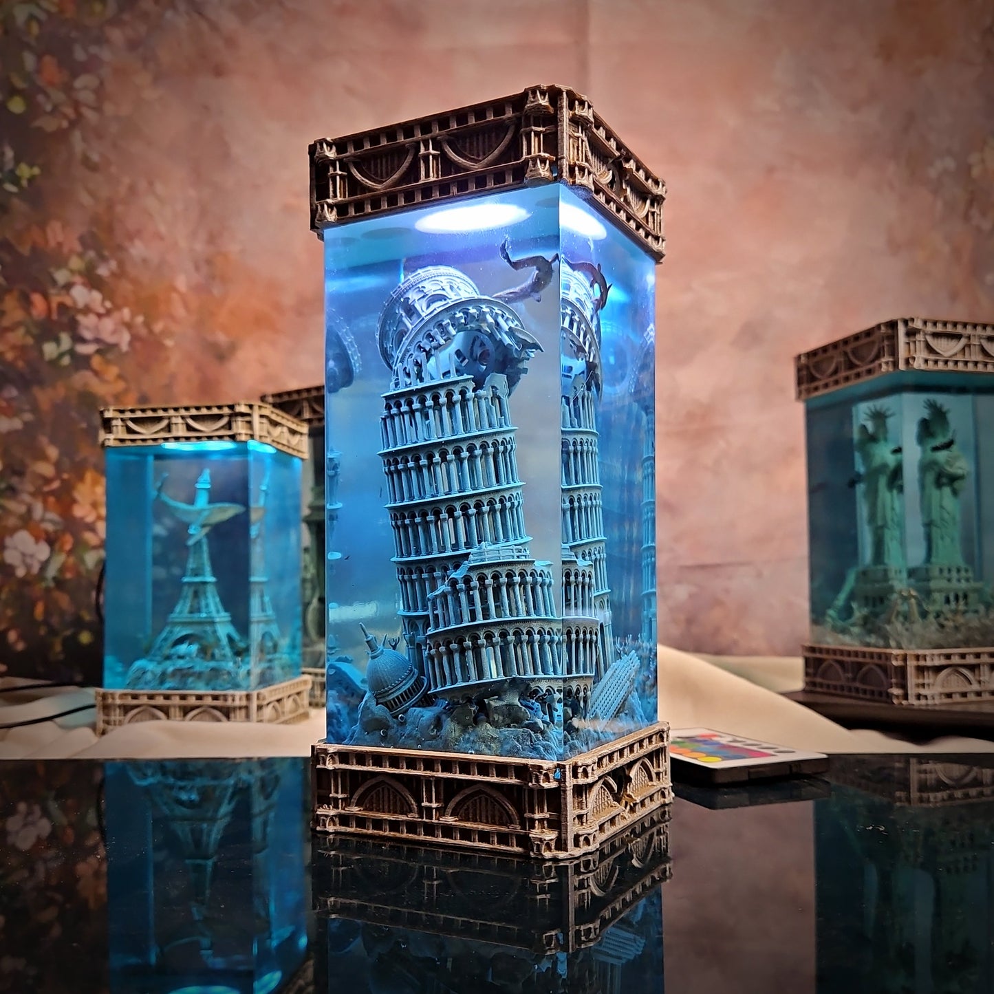 Pisa Tower Resin Lamp - handmade resin lamp