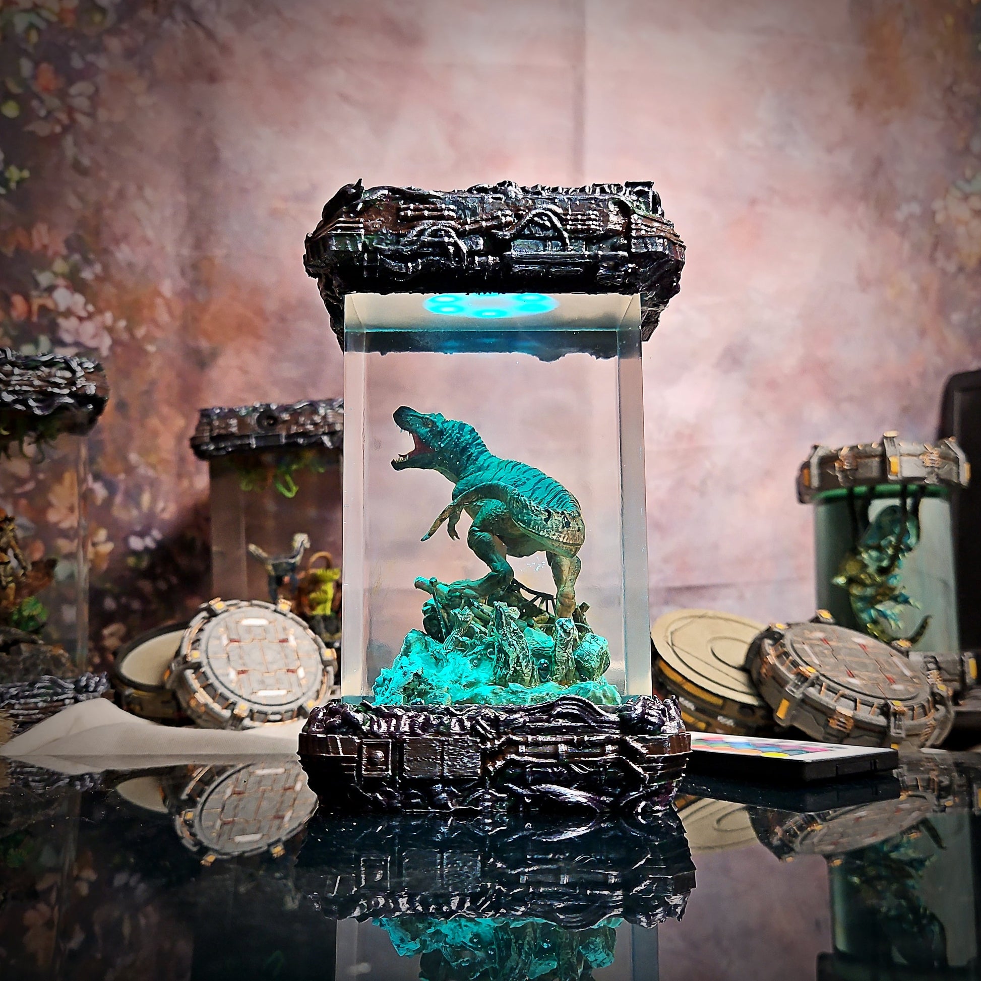 T-Rex Resin Lamp - handmade resin lamp