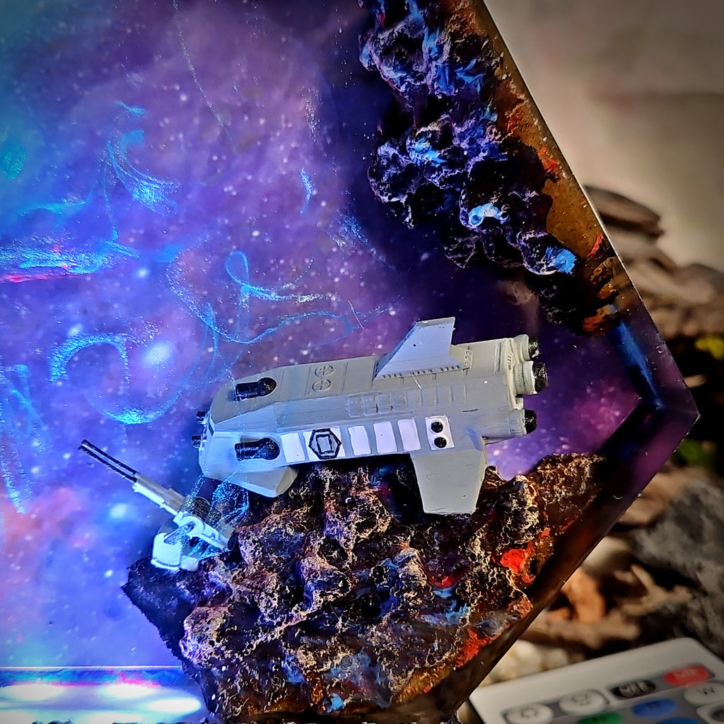 Galaxy Star Wars 1 Resin Lamp - handmade resin lamp