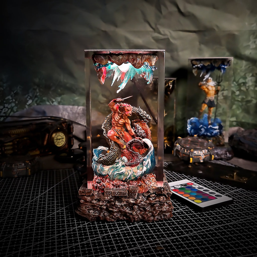 Athens Hercules Resin Lamp