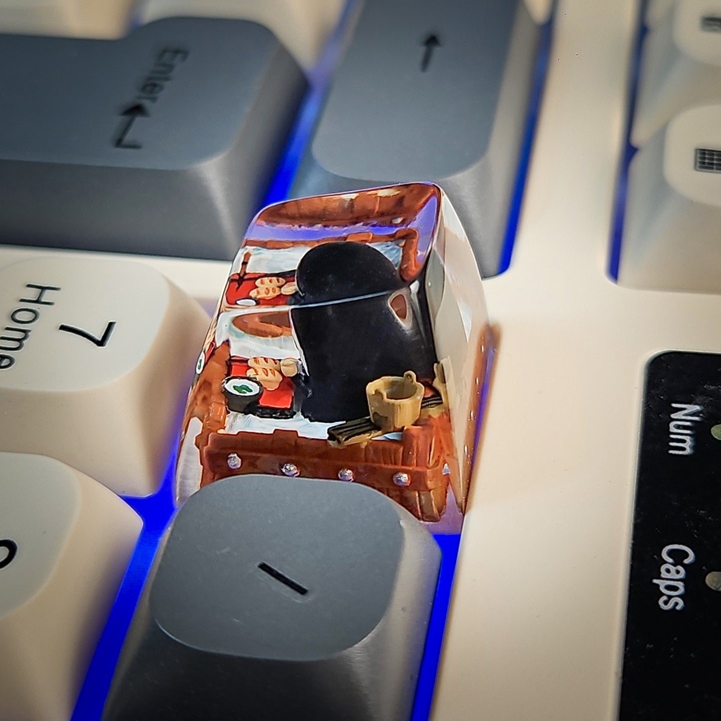 No Face Keycap - handmade resin keycap
