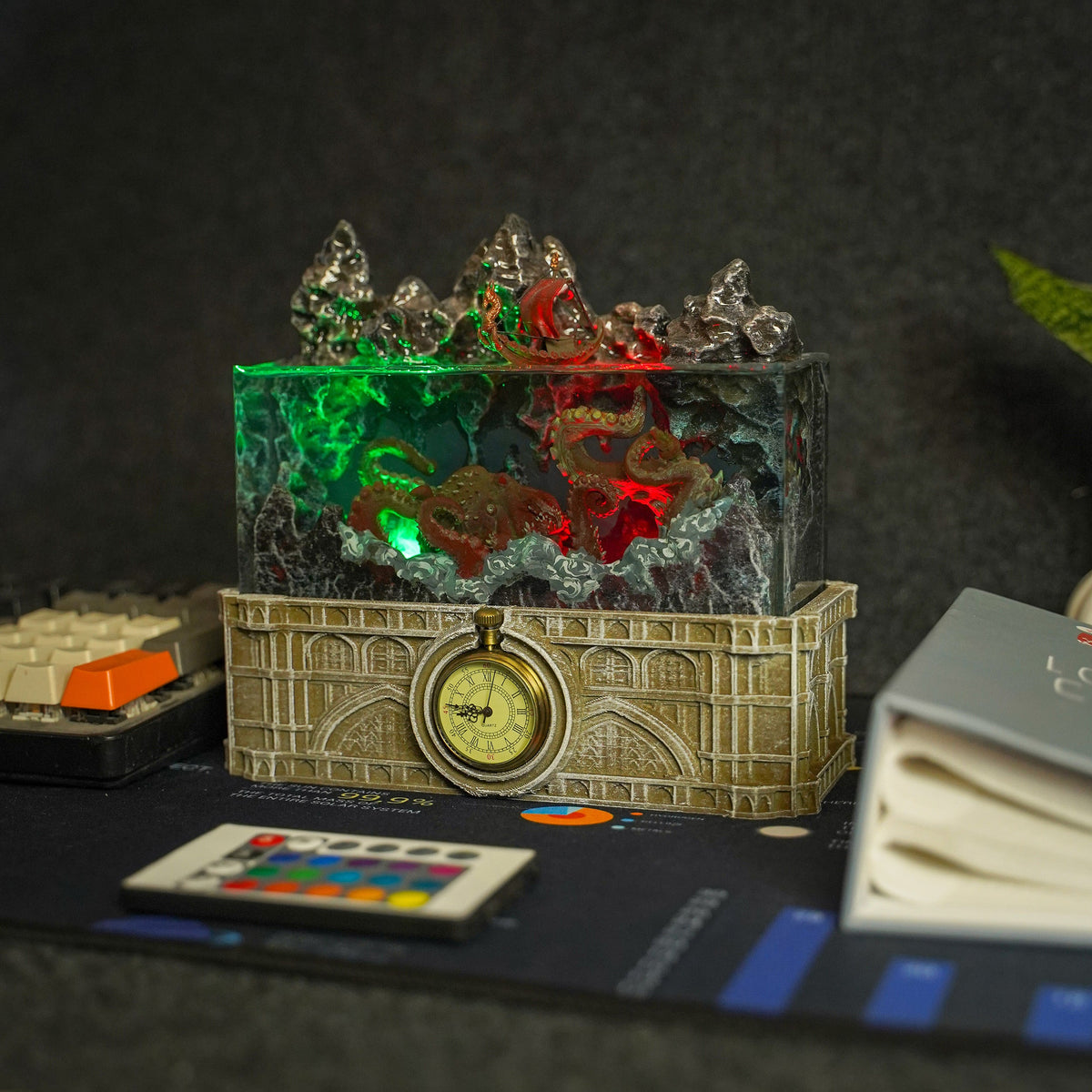 Kraken Resin Lamp - handmade resin lamp