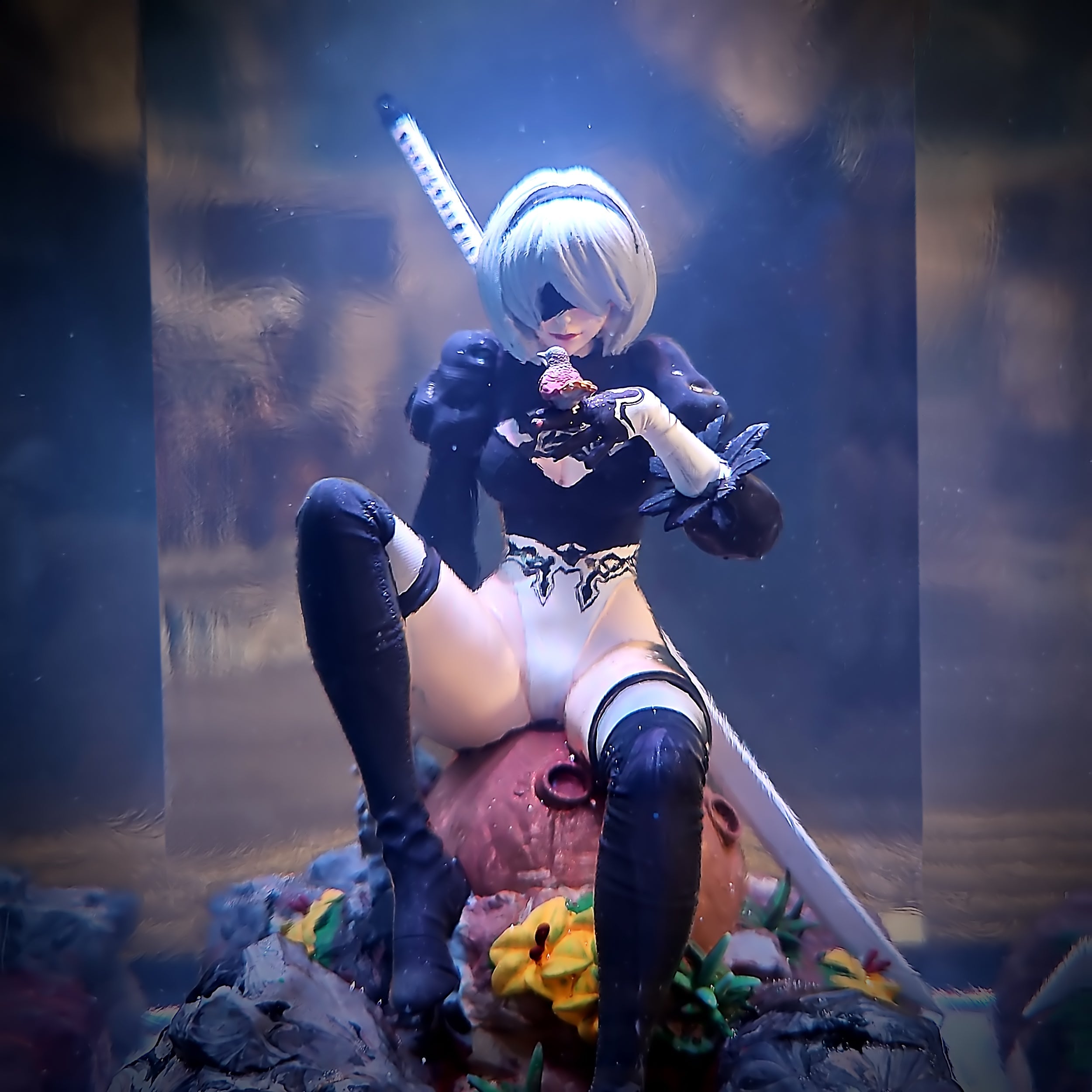 2B V2 - handmade resin lamp