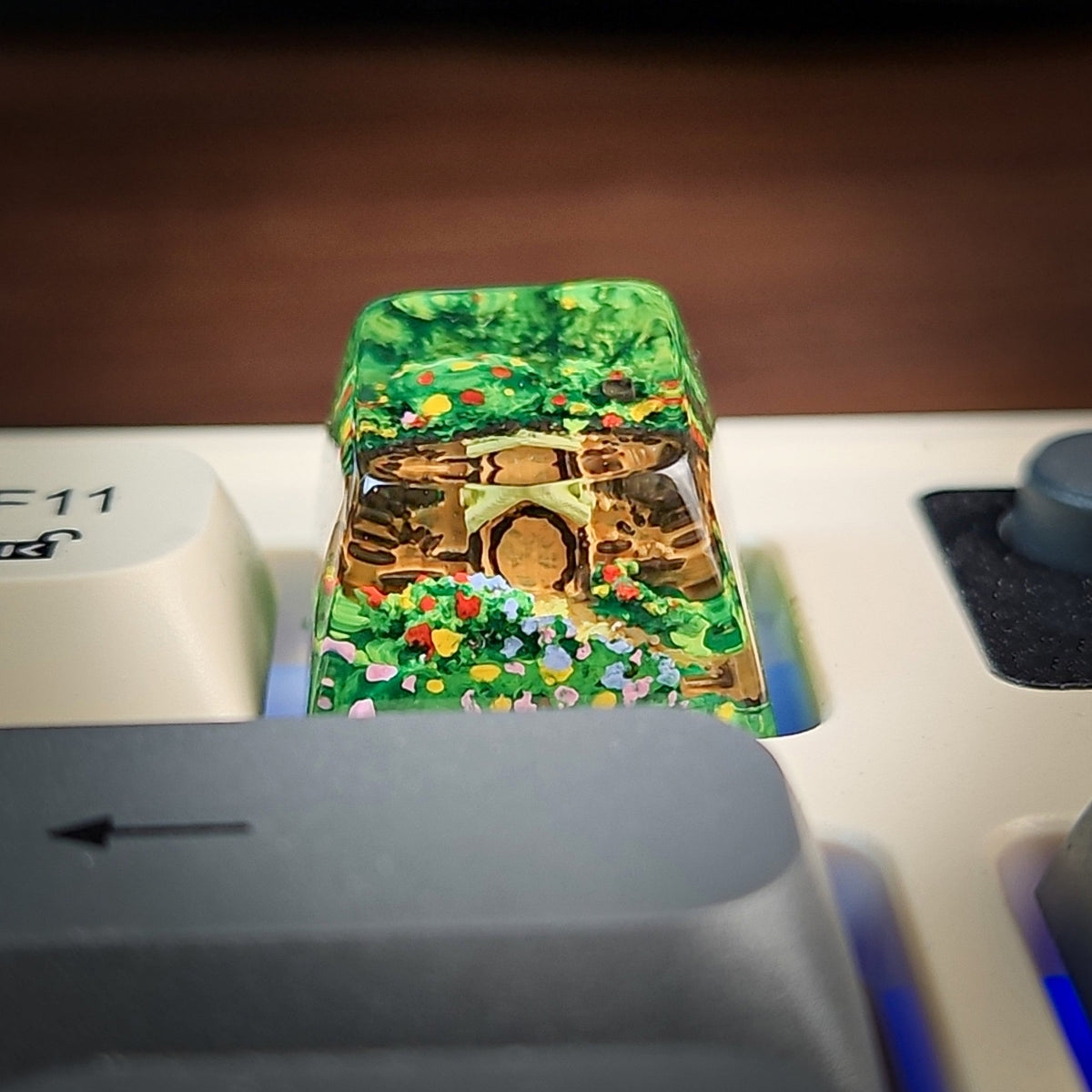 Hobbit Home Keycap - handmade resin keycap