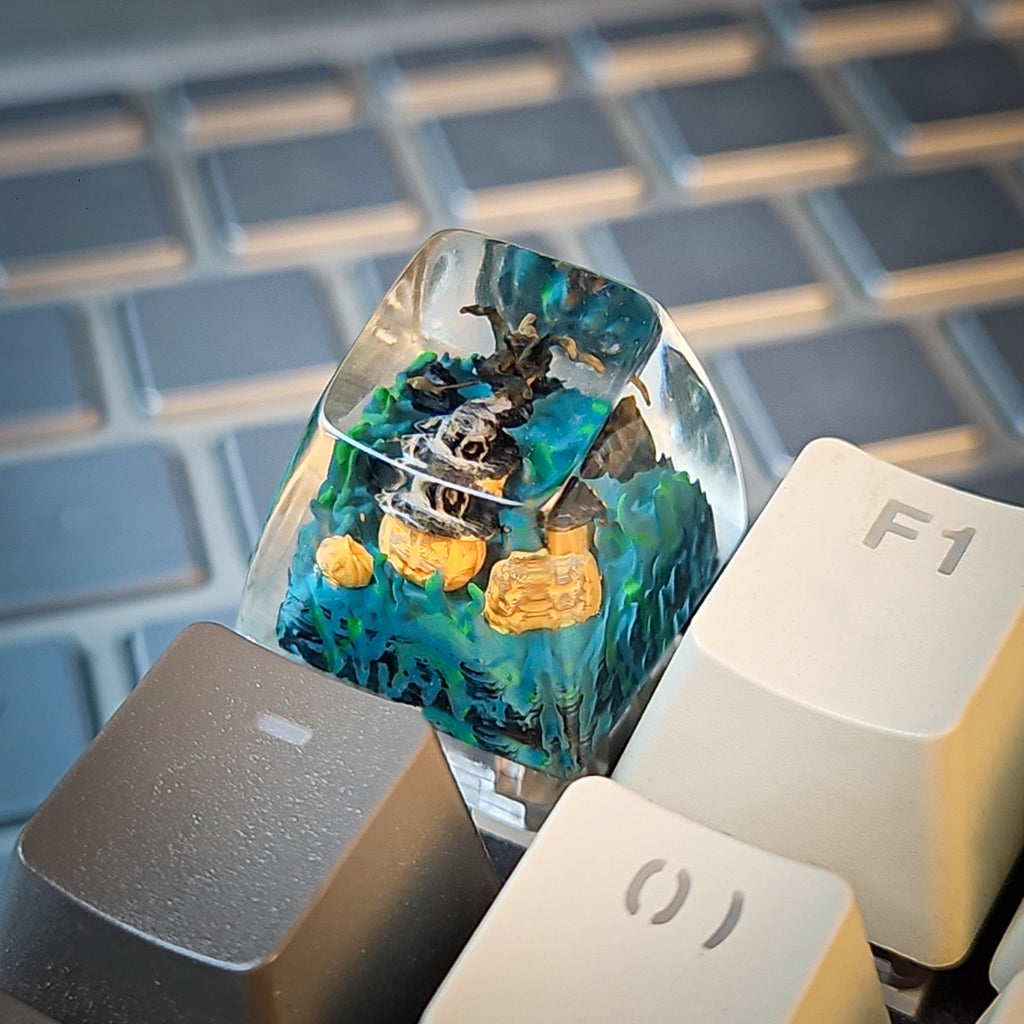 Pumpkin Keycap - handmade resin keycap