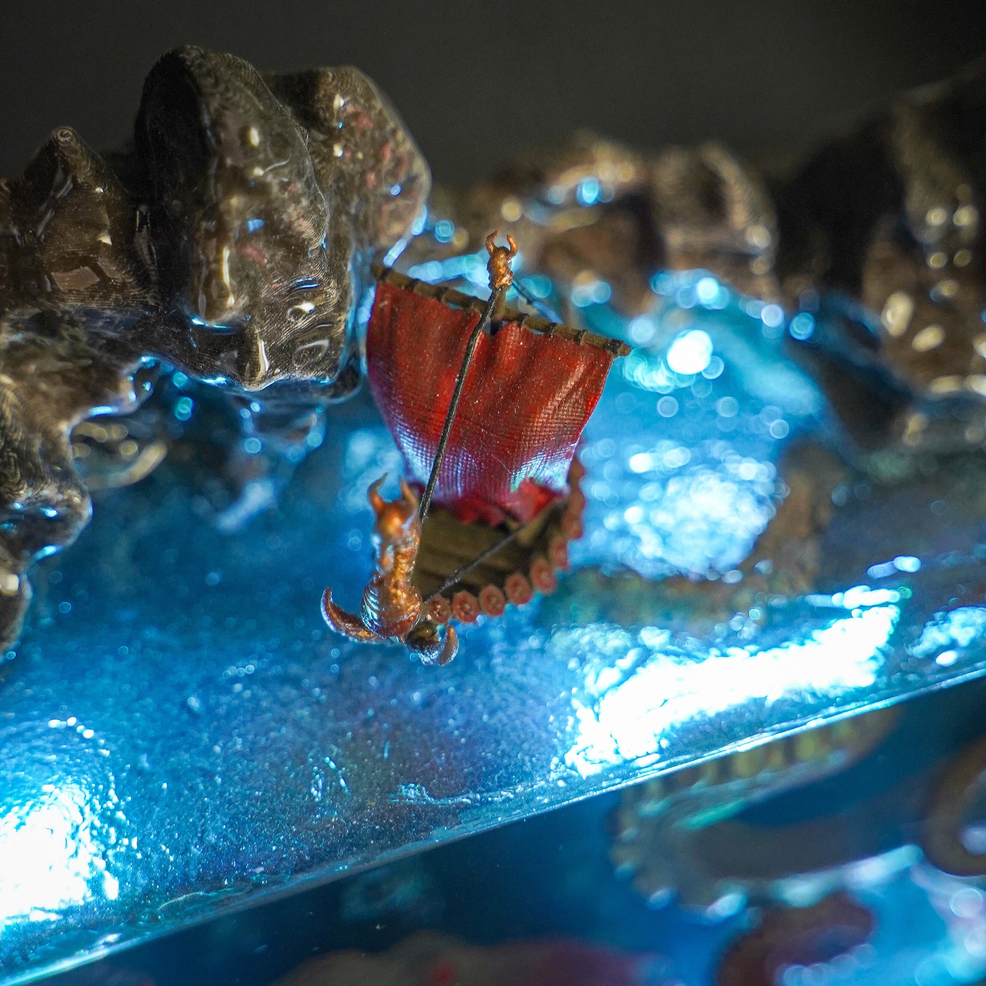 Kraken Resin Lamp - handmade resin lamp