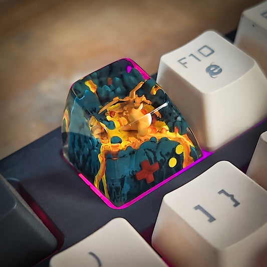 Charizard New Keycap - handmade resin keycap