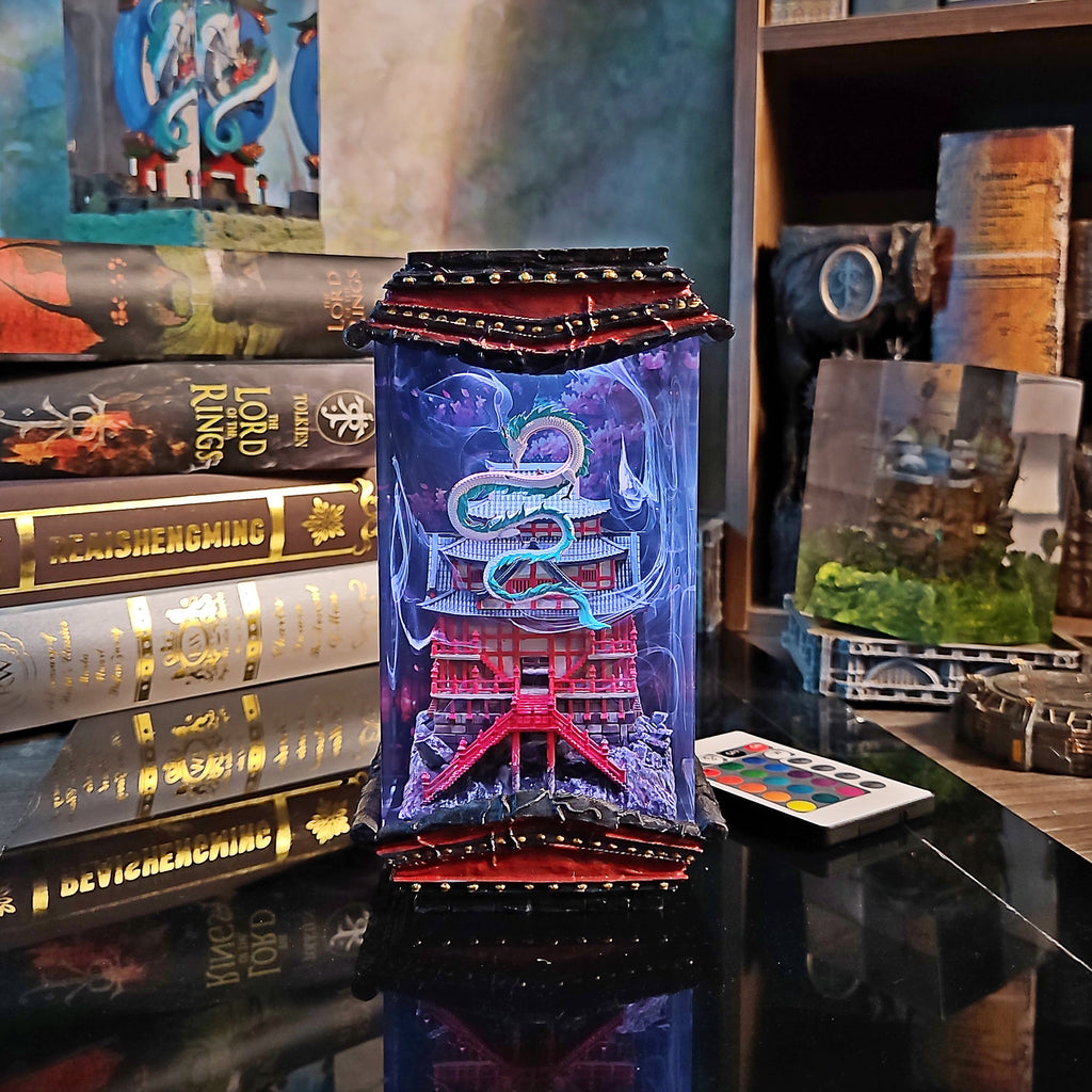 Haku's Castle Resin Lamp - handmade resin lamp