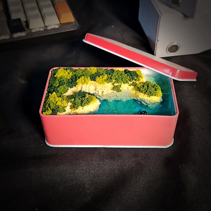 Spotted Eagle Ray Tin Light Box - handmade resin light box