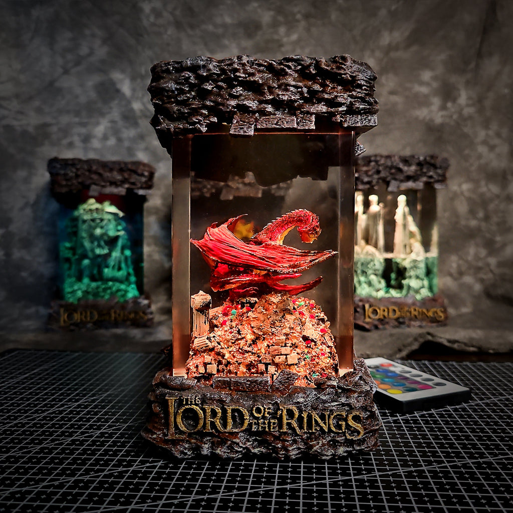 SMAUG - handmade resin lamp