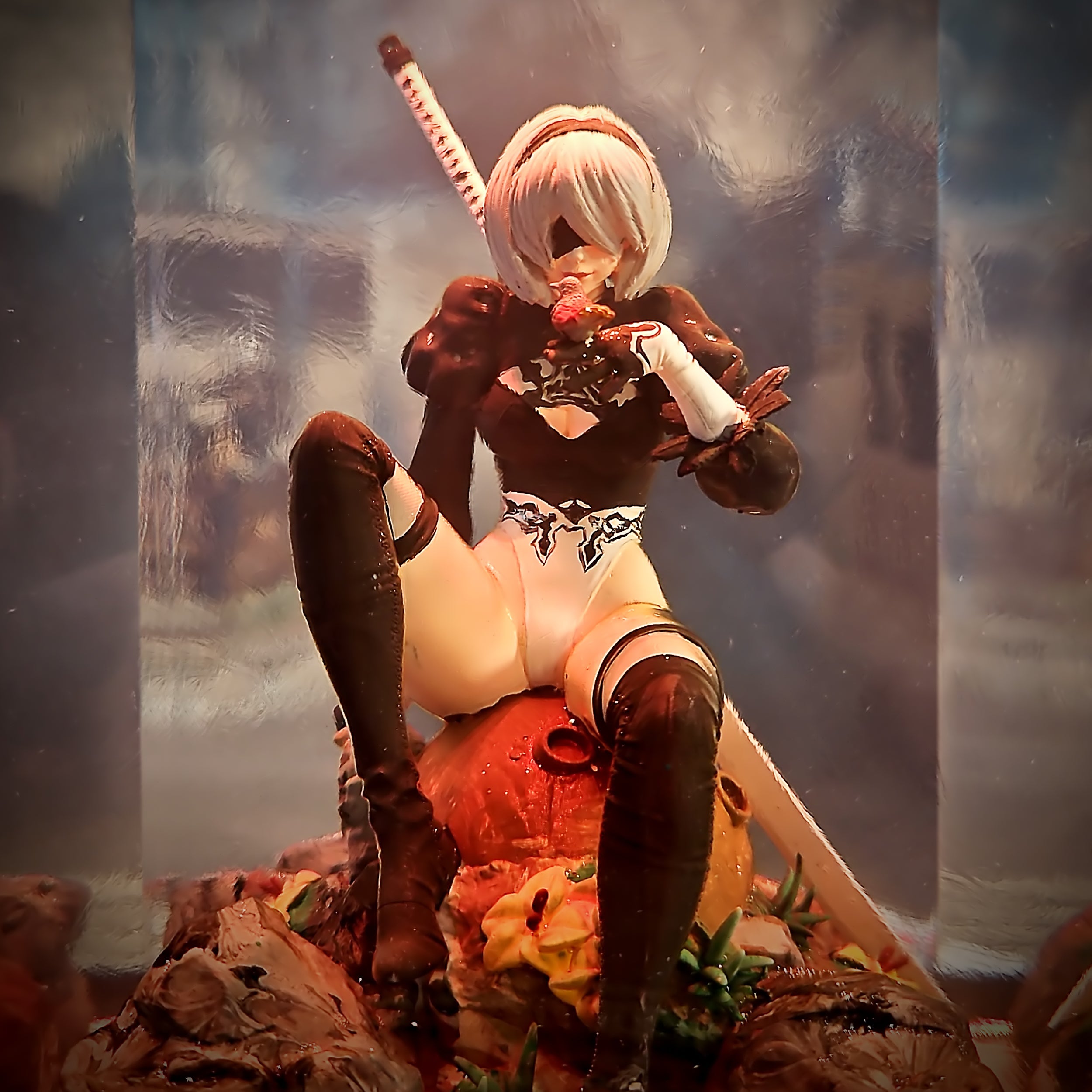 2B V2 - handmade resin lamp