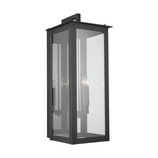 Rectangular Box 36"H 4-Light Lantern Wall Sconce Outdoor