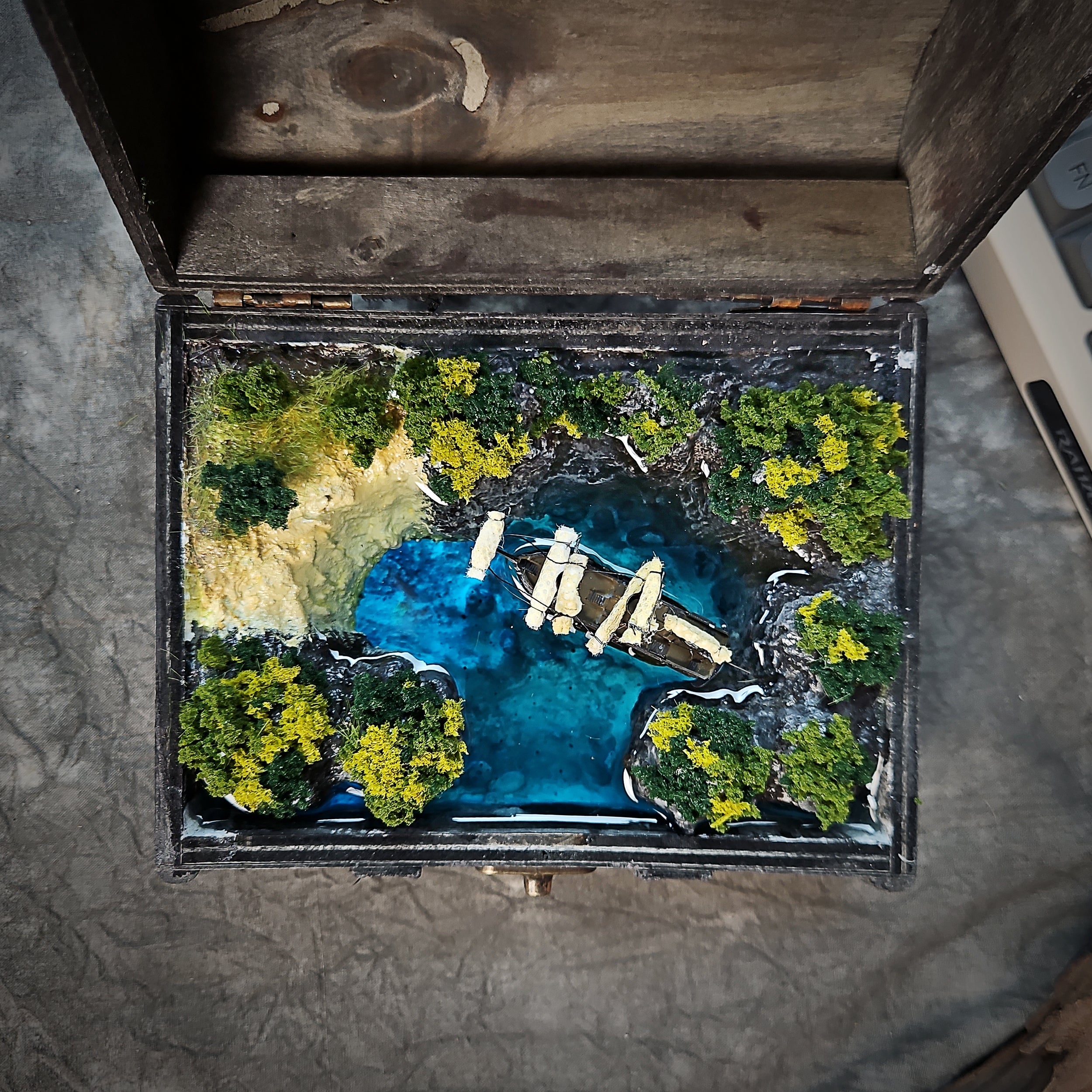 Pirate Cove Light Box - handmade resin light box