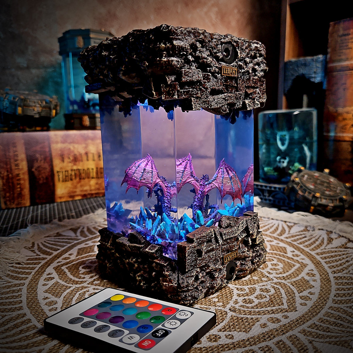 Dragon Gemz Resin Lamp - handmade resin lamp