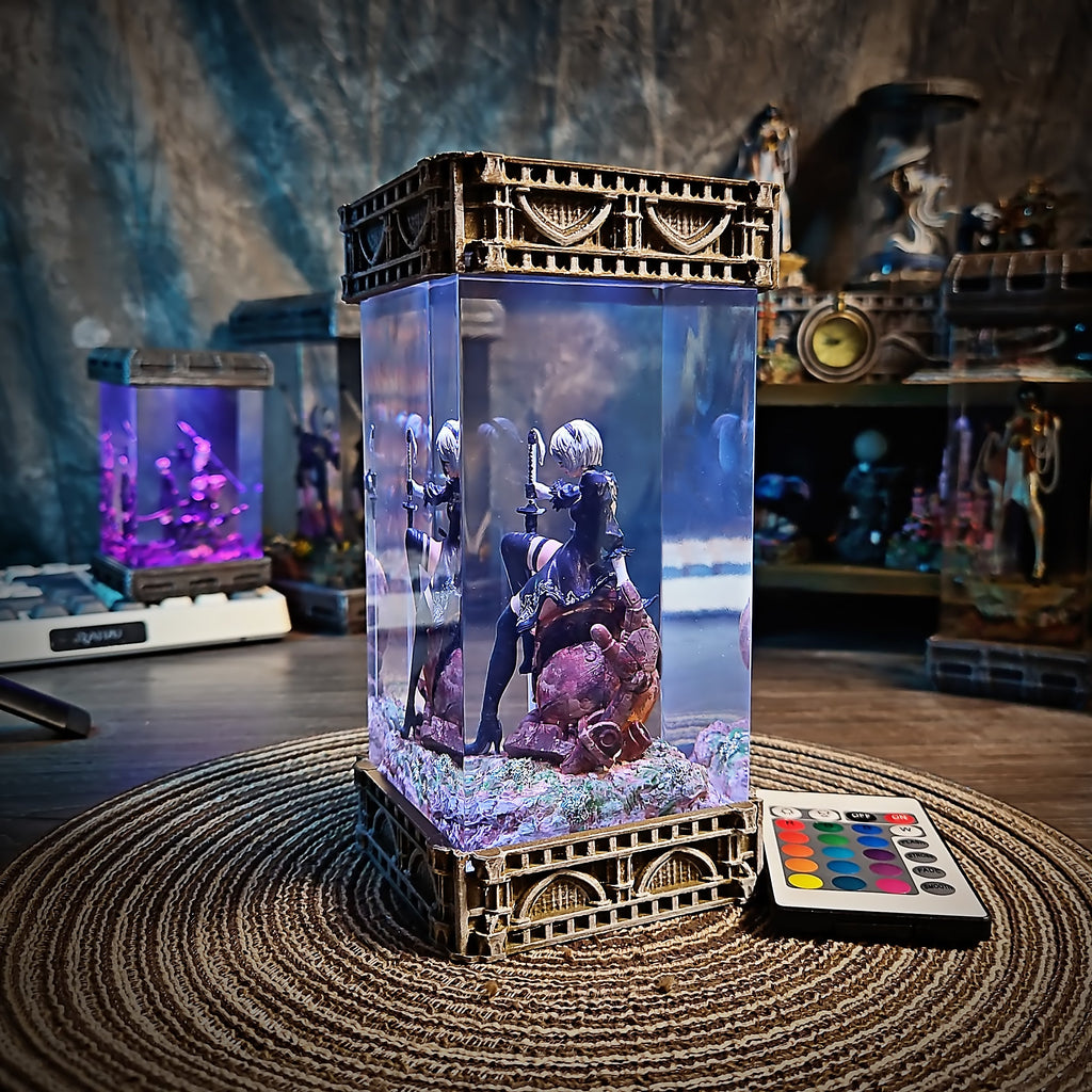 2B V3 - handmade resin lamp