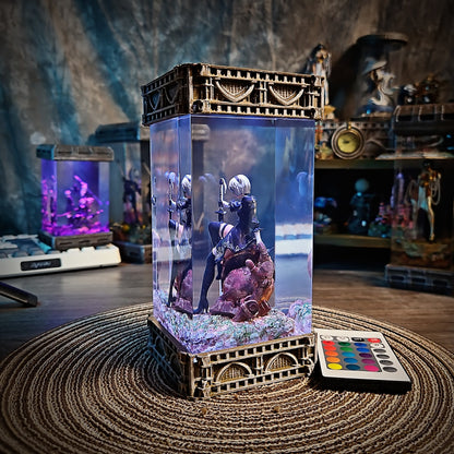 2B V3 - handmade resin lamp