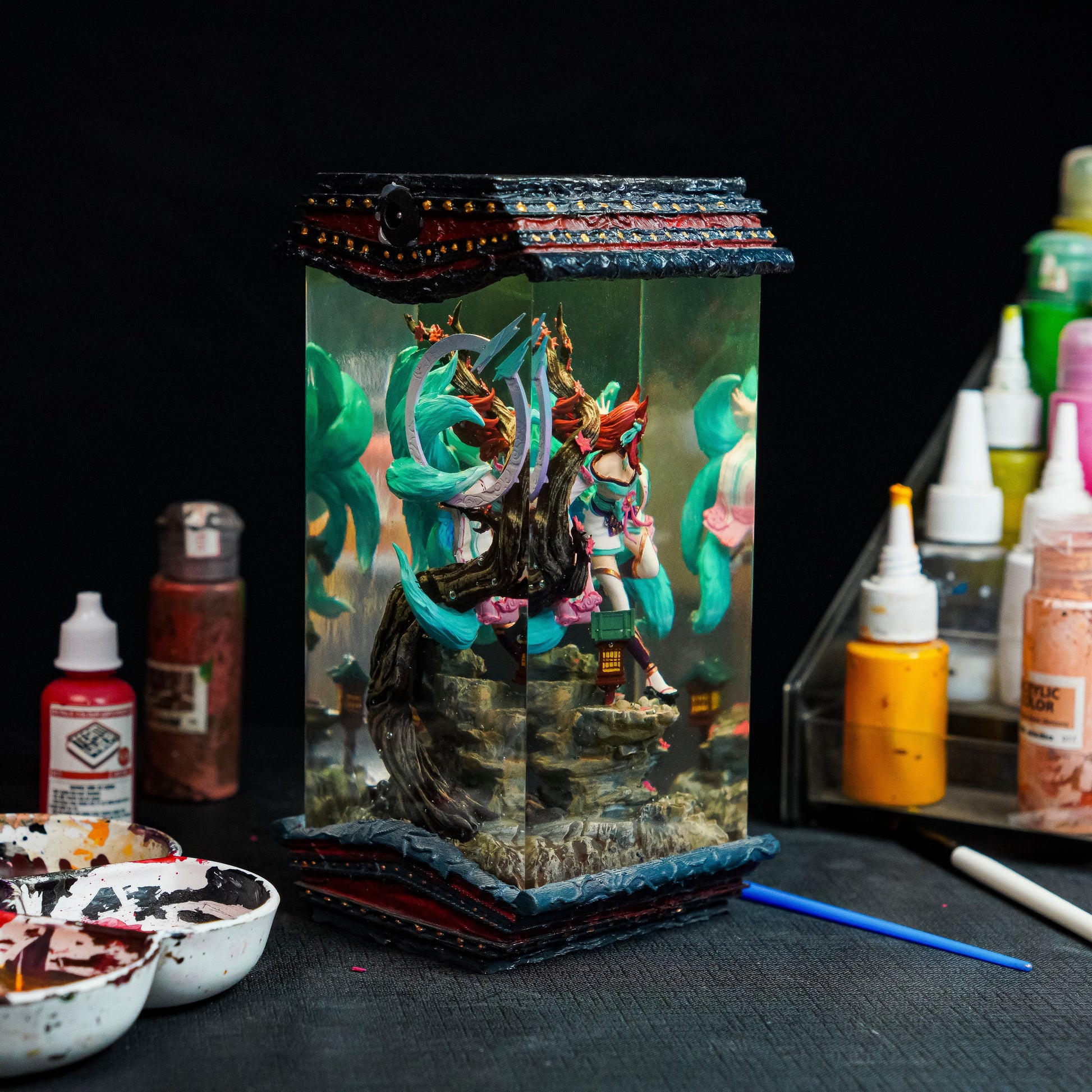 Ahri LOL Resin Lamp - handmade resin lamp