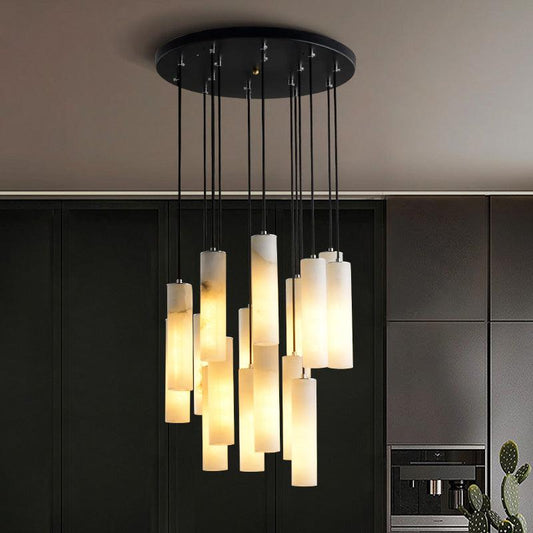 Alabaster Modern Art Linear Chandeliers