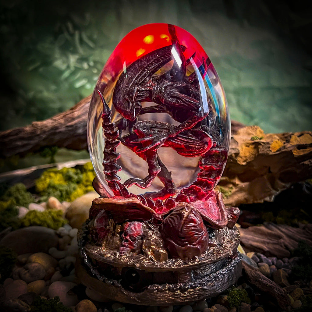 Alien Egg Lamp - handmade resin lamp