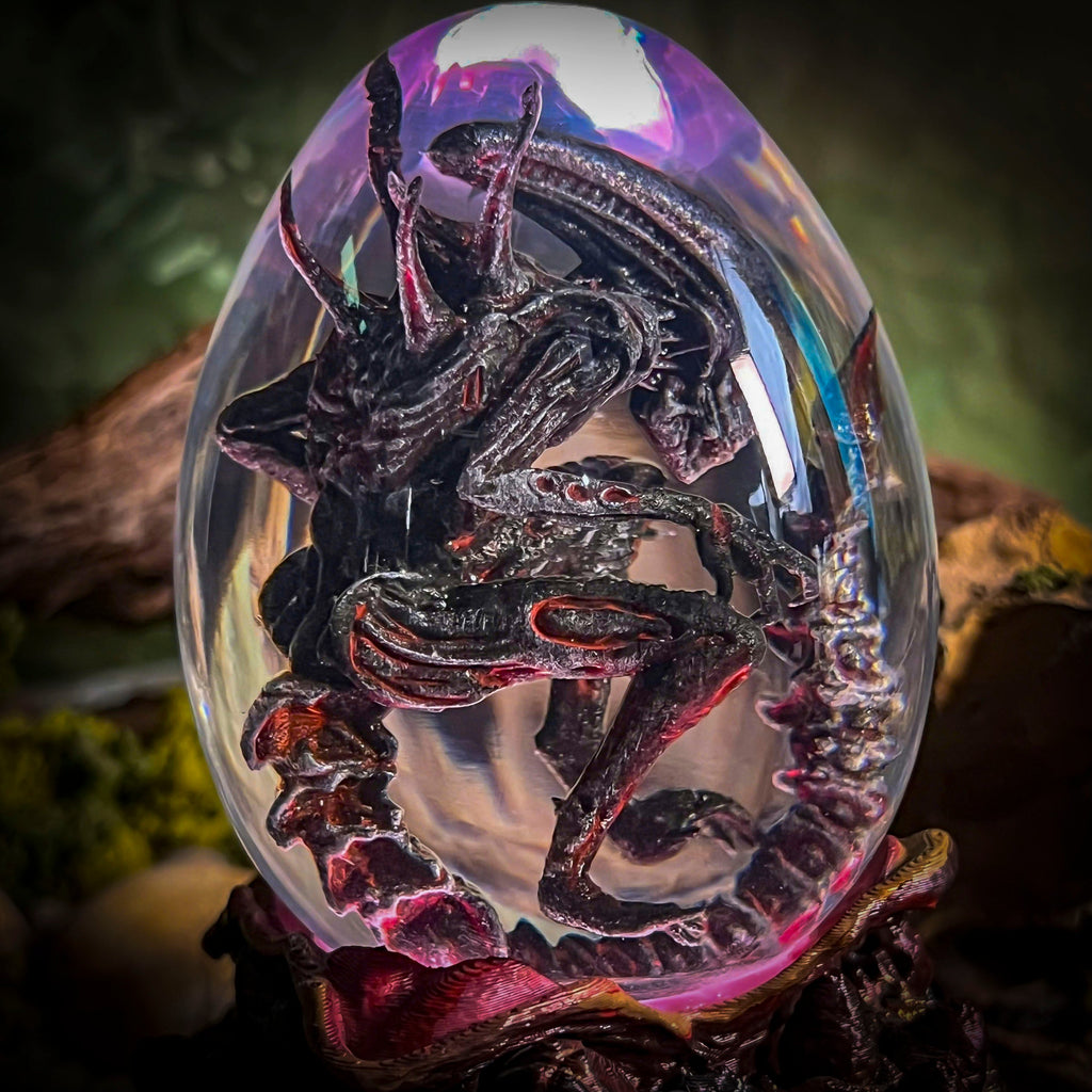 Alien Egg Lamp - handmade resin lamp