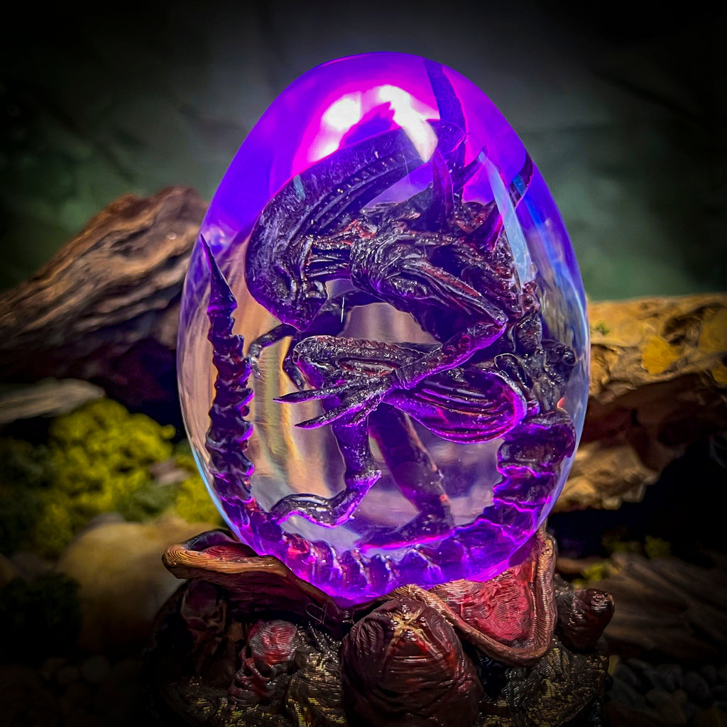 Alien Egg Lamp - handmade resin lamp
