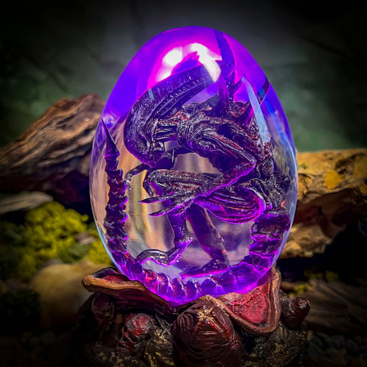 Alien Egg Lamp - handmade resin lamp