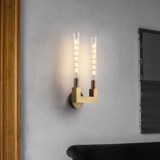 Amorra Candlestick Glass Wall Sconce