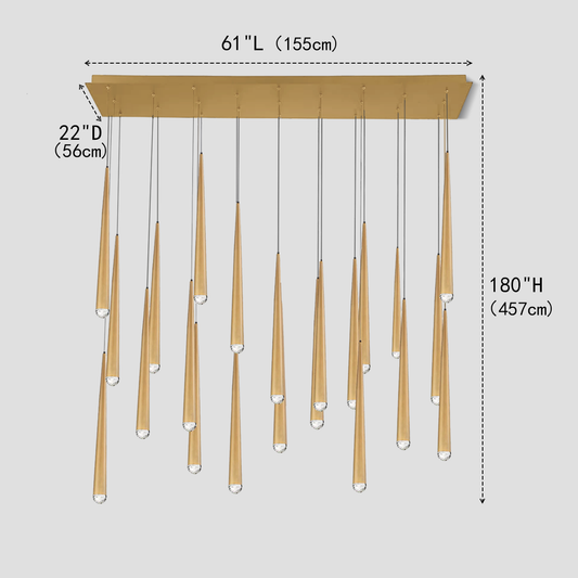 Aquite Rectangle Tubular Pendant