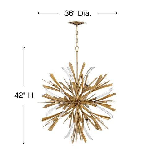 Bergamots 13 Lights Chandelier 36"D