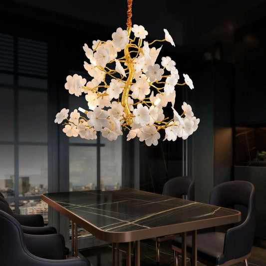 Cherry Dining Room Branch Chandelier