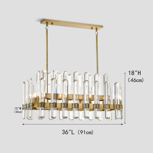 Bronte Crystal Linear Chandelier