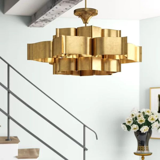 Classical Lotus 6 Lights Chandelier