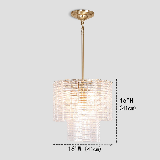 Sina Round Glass Tile Chandelier