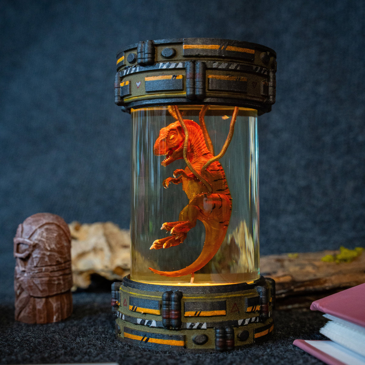 Biolab T-Rex V1 Resin Lamp - handmade resin lamp