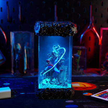 SPIDERMAN VS VENOM RESIN LAMP - handmade resin lamp