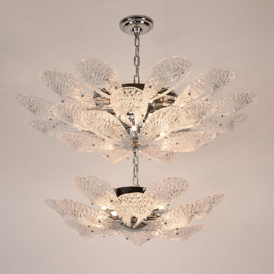 Bella 2-Tier  Glass Flower Chandelier