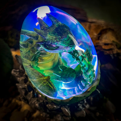 Dragon Forest Egg Lamp V1 - handmade resin lamp