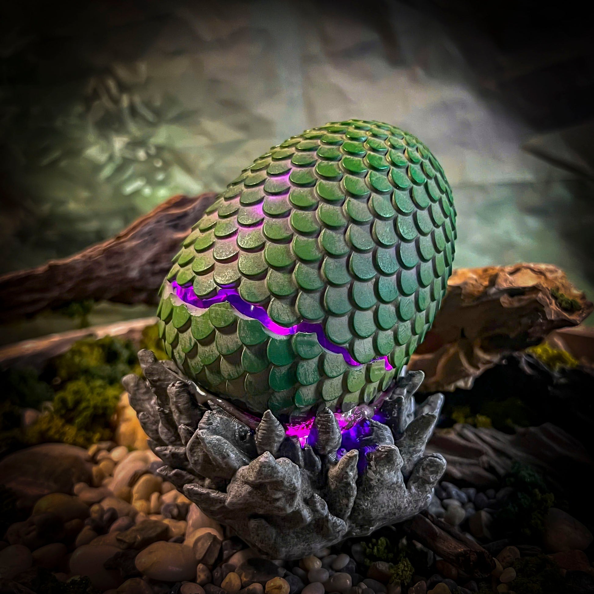 Dragon Forest Egg Lamp V1 - handmade resin lamp