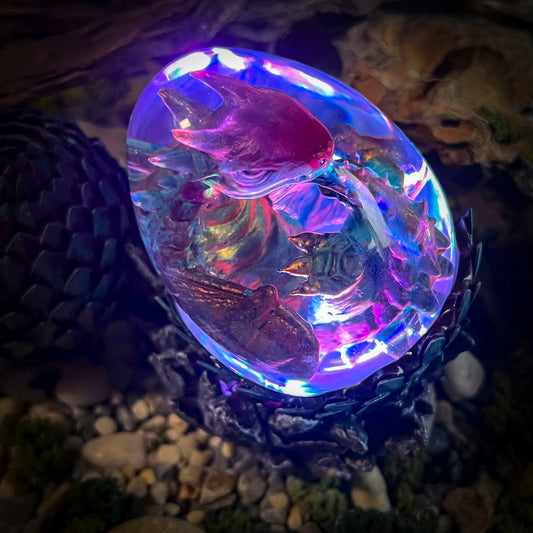 Dragon Forest Egg Lamp V2 - handmade resin lamp