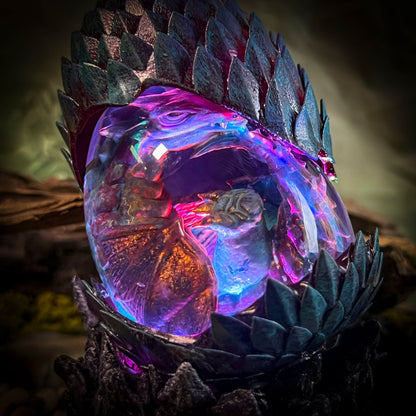 Dragon Forest Egg Lamp V2 - handmade resin lamp