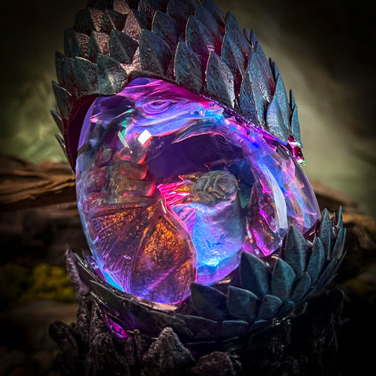 Dragon Forest Egg Lamp V2 - handmade resin lamp