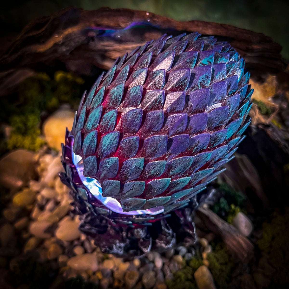 Dragon Forest Egg Lamp V2 - handmade resin lamp